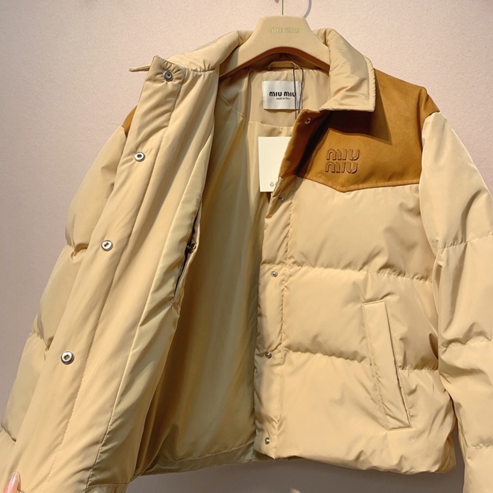 Miu Miu patchwork short down jacket - image 3